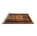 Sideview of Machine Washable Persian Brown Traditional Rug, wshtr1840brn