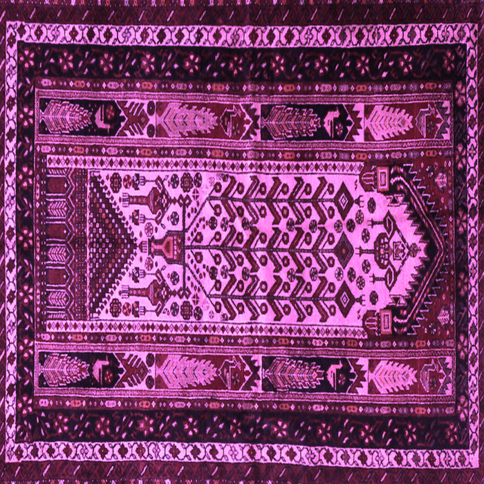 Square Machine Washable Persian Purple Traditional Area Rugs, wshtr1840pur