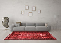 Machine Washable Persian Red Traditional Rug, wshtr1840red