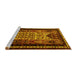 Sideview of Machine Washable Persian Yellow Traditional Rug, wshtr1840yw