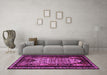 Machine Washable Persian Purple Traditional Area Rugs in a Living Room, wshtr1840pur