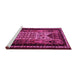 Sideview of Machine Washable Persian Pink Traditional Rug, wshtr1840pnk