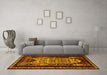 Machine Washable Persian Yellow Traditional Rug in a Living Room, wshtr1840yw