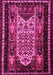 Machine Washable Persian Pink Traditional Rug, wshtr1840pnk