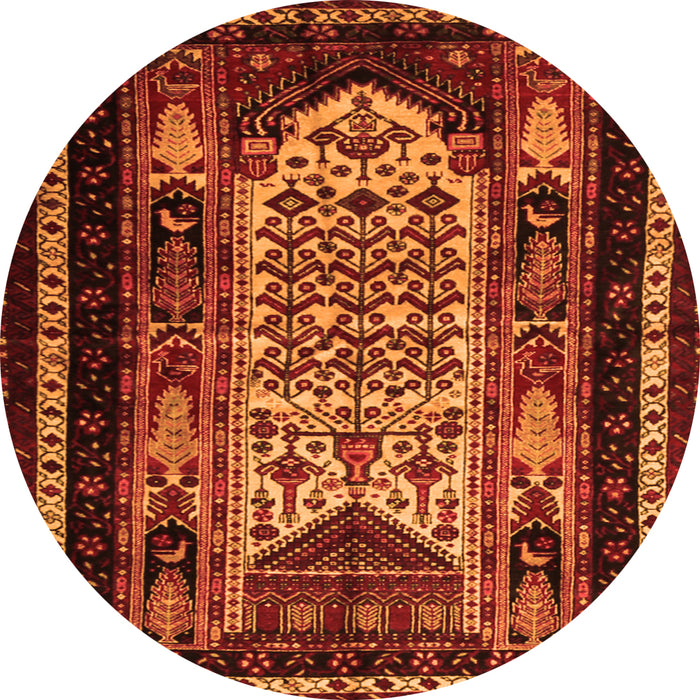 Machine Washable Persian Orange Traditional Area Rugs, wshtr1840org