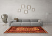 Machine Washable Persian Orange Traditional Area Rugs in a Living Room, wshtr1840org