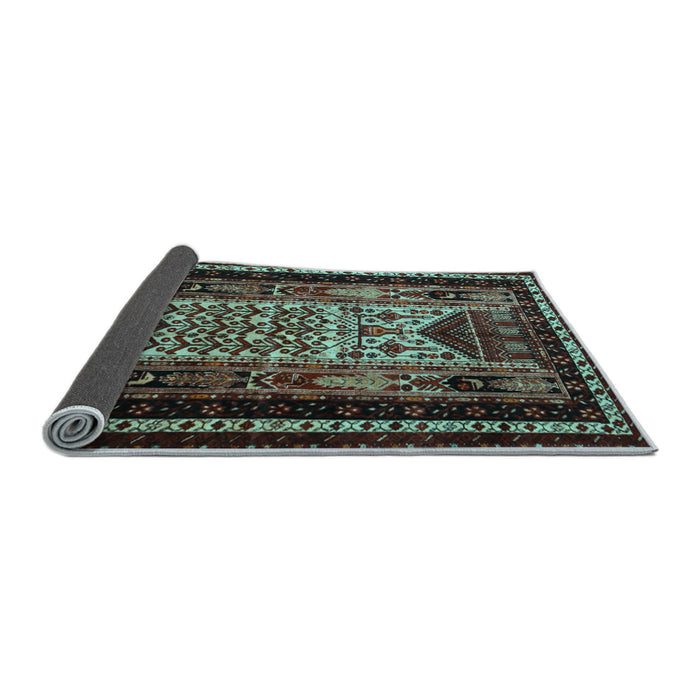 Sideview of Persian Light Blue Traditional Rug, tr1840lblu