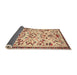 Sideview of Traditional Chestnut Red Animal Rug, tr1841