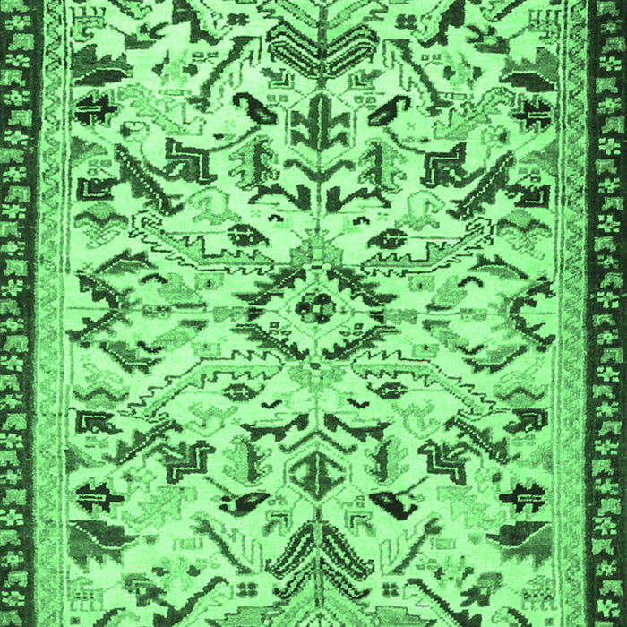 Animal Emerald Green Traditional Rug, tr1841emgrn