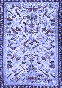 Animal Blue Traditional Rug, tr1841blu