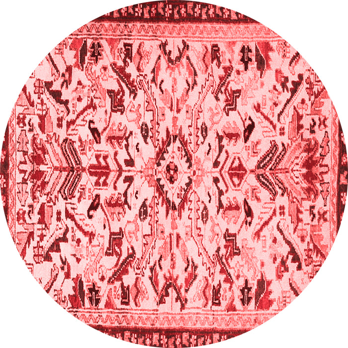 Machine Washable Animal Red Traditional Rug, wshtr1841red