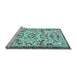 Sideview of Machine Washable Animal Light Blue Traditional Rug, wshtr1841lblu