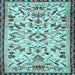 Square Animal Light Blue Traditional Rug, tr1841lblu