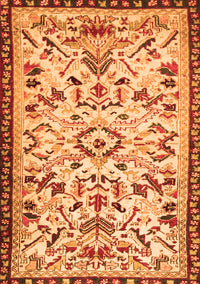 Animal Orange Traditional Rug, tr1841org