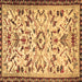 Square Animal Brown Traditional Rug, tr1841brn