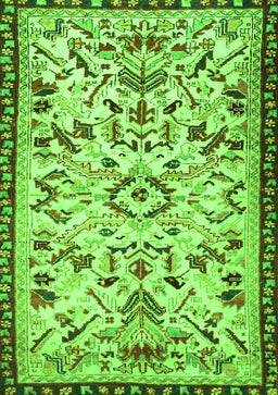 Animal Green Traditional Rug, tr1841grn