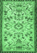 Machine Washable Animal Emerald Green Traditional Area Rugs, wshtr1841emgrn