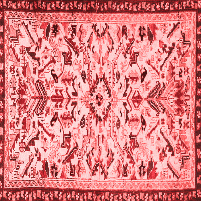 Animal Red Traditional Rug, tr1841red