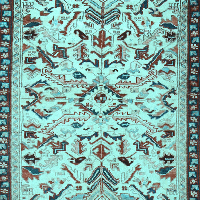 Machine Washable Animal Light Blue Traditional Rug, wshtr1841lblu