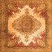 Serging Thickness of Persian Orange Traditional Rug, tr1842org