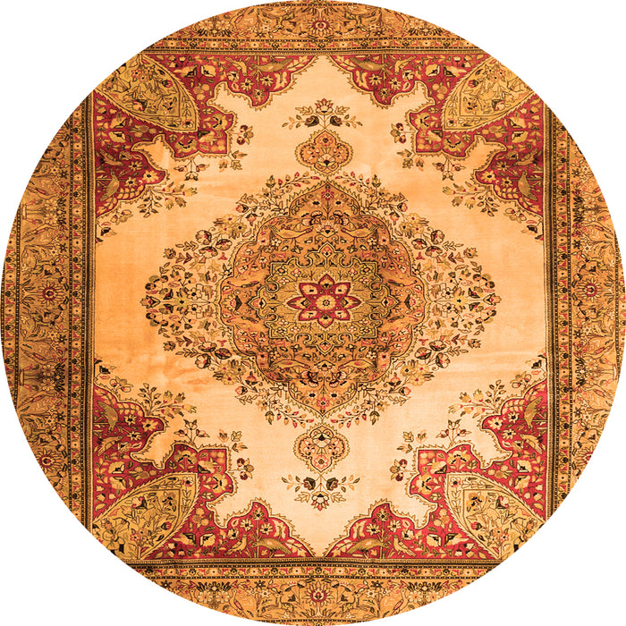 Machine Washable Persian Orange Traditional Area Rugs, wshtr1842org