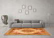 Machine Washable Persian Orange Traditional Area Rugs in a Living Room, wshtr1842org