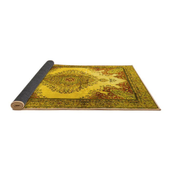 Sideview of Persian Yellow Traditional Rug, tr1842yw