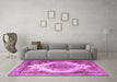 Machine Washable Persian Purple Traditional Area Rugs in a Living Room, wshtr1842pur