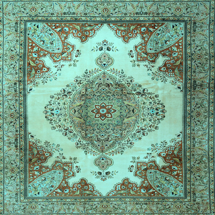 Square Persian Light Blue Traditional Rug, tr1842lblu