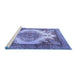 Sideview of Machine Washable Persian Blue Traditional Rug, wshtr1842blu