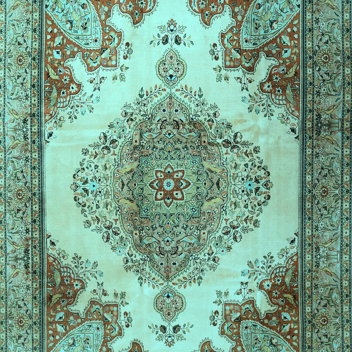 Machine Washable Persian Light Blue Traditional Rug, wshtr1842lblu