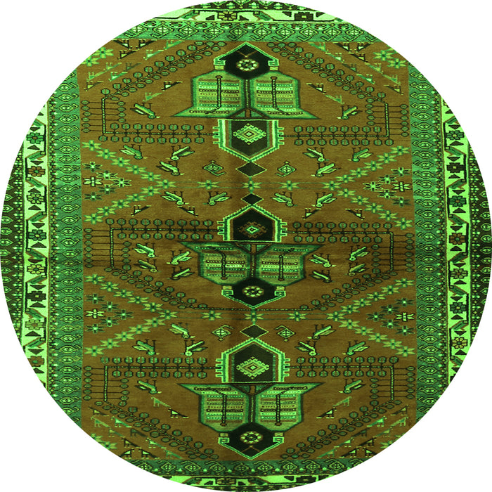 Machine Washable Persian Green Traditional Area Rugs, wshtr1843grn