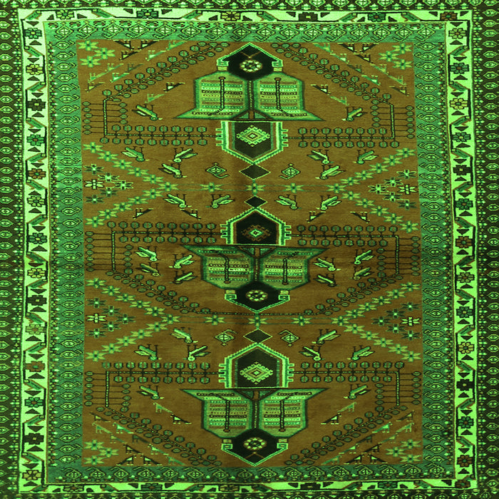 Serging Thickness of Persian Green Traditional Rug, tr1843grn
