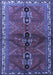 Machine Washable Persian Blue Traditional Rug, wshtr1843blu