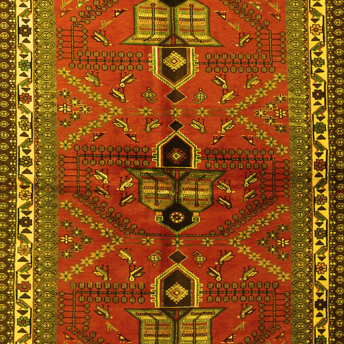 Machine Washable Persian Yellow Traditional Rug, wshtr1843yw
