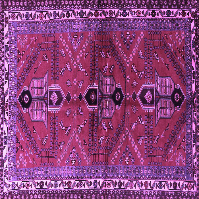 Square Persian Purple Traditional Rug, tr1843pur