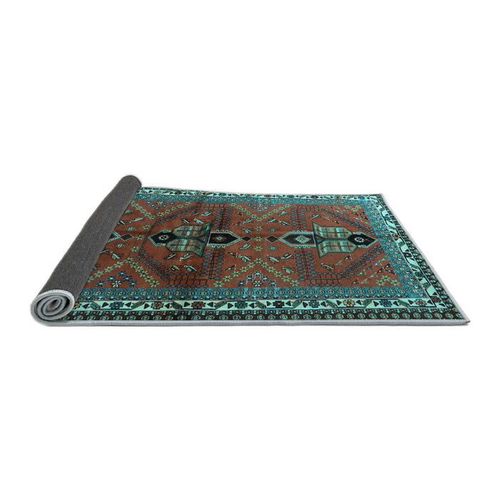 Sideview of Persian Light Blue Traditional Rug, tr1843lblu