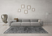 Machine Washable Persian Gray Traditional Rug in a Living Room,, wshtr1843gry