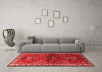 Machine Washable Persian Red Traditional Rug, wshtr1843red