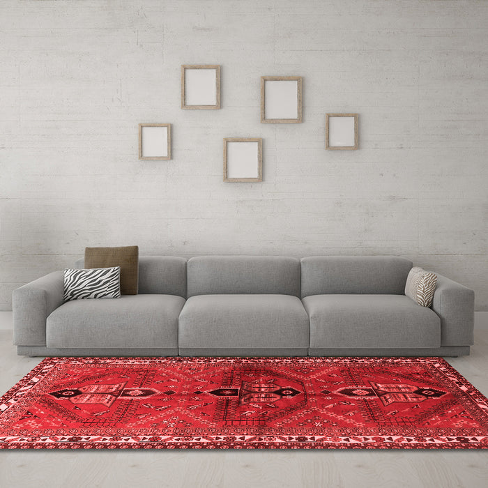 Traditional Red Washable Rugs
