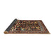 Sideview of Traditional Orange Brown Persian Rug, tr1844