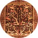 Square Persian Orange Traditional Rug, tr1844org