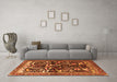 Machine Washable Persian Orange Traditional Area Rugs in a Living Room, wshtr1844org