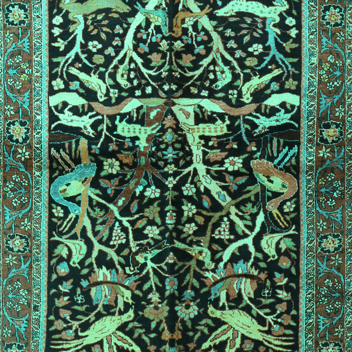 Persian Turquoise Traditional Rug, tr1844turq