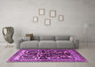 Machine Washable Persian Purple Traditional Area Rugs in a Living Room, wshtr1844pur