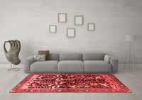 Machine Washable Persian Red Traditional Rug, wshtr1844red