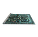 Sideview of Machine Washable Persian Light Blue Traditional Rug, wshtr1844lblu