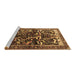 Sideview of Machine Washable Persian Brown Traditional Rug, wshtr1844brn