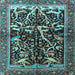 Square Persian Light Blue Traditional Rug, tr1844lblu