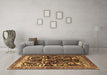 Machine Washable Persian Brown Traditional Rug in a Living Room,, wshtr1844brn